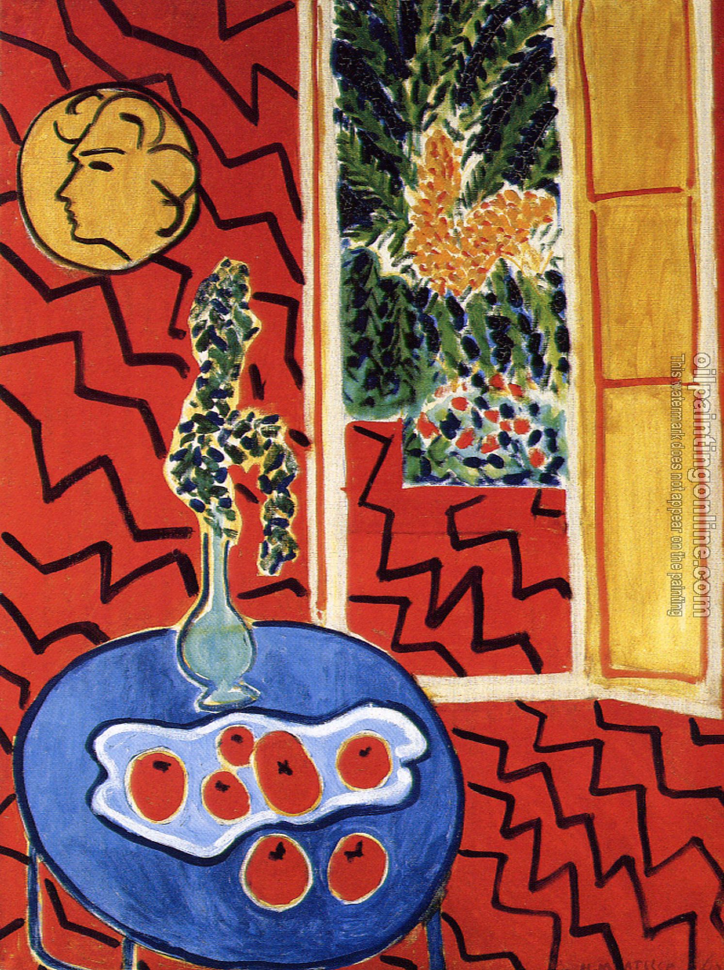 Matisse, Henri Emile Benoit - red interior